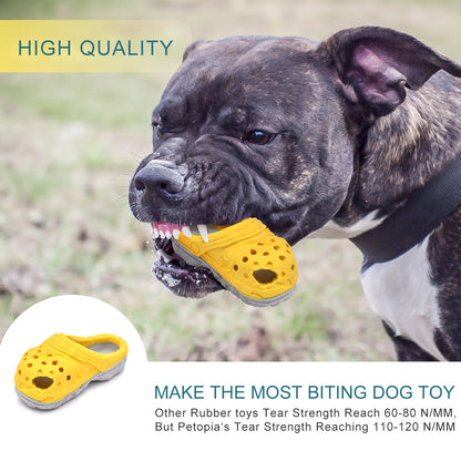 Slipper-Natural Rubber Dog Toy for Aggressive Chewers - Paws Discovery 