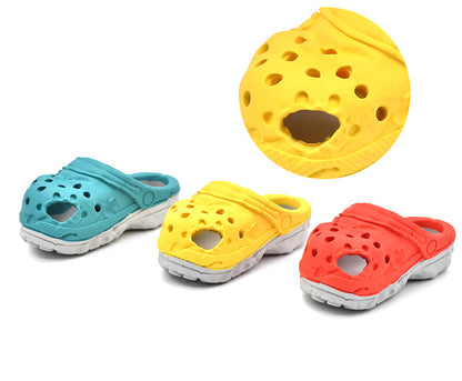 Slipper-Natural Rubber Dog Toy for Aggressive Chewers - Paws Discovery 