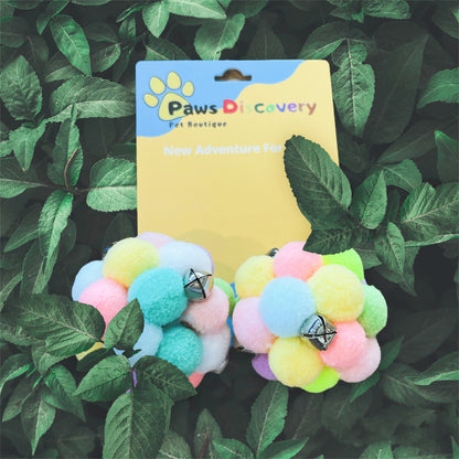 Pom Pom Cat Ball with Bells - Paws Discovery 