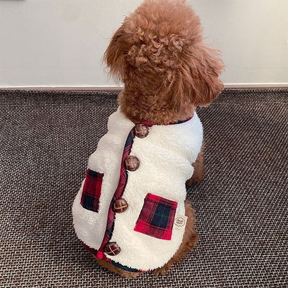 Christmas Fleece Vest with Scarf - Paws Discovery 