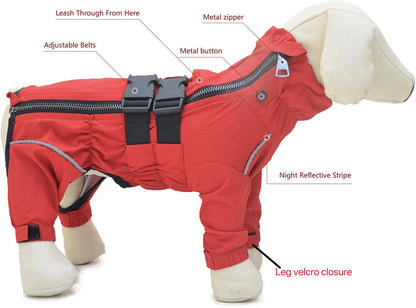 Four Legs Waterproof Windproof Bodysuit Jacket - Paws Discovery 