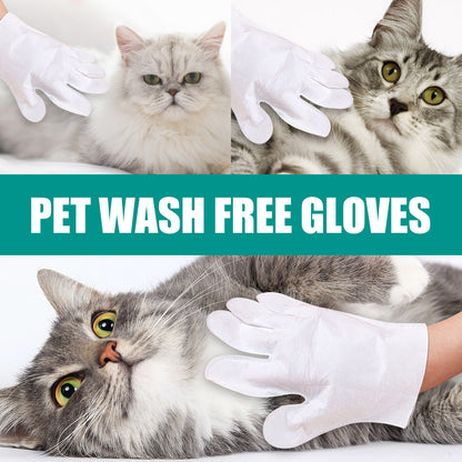 Disposable Rinse Free Pet Washing Gloves - Paws Discovery 