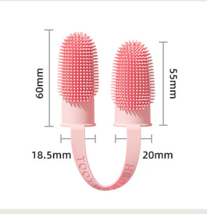 Dual Fingers Tooth Brush For Pets - Paws Discovery 