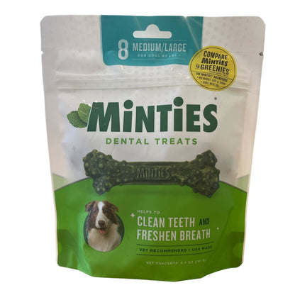 Minties Maximum Mint Dental Bone Medium/Large - Paws Discovery 