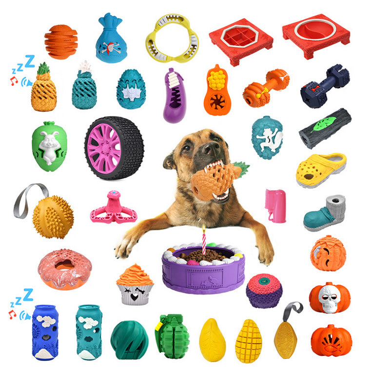 Natural Rubber Dog Toy for Aggressive Chewers