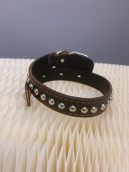 Vegan Leather Braided Heavy Duty 4 feet Long Dog Leash & Collar Set - Paws Discovery 