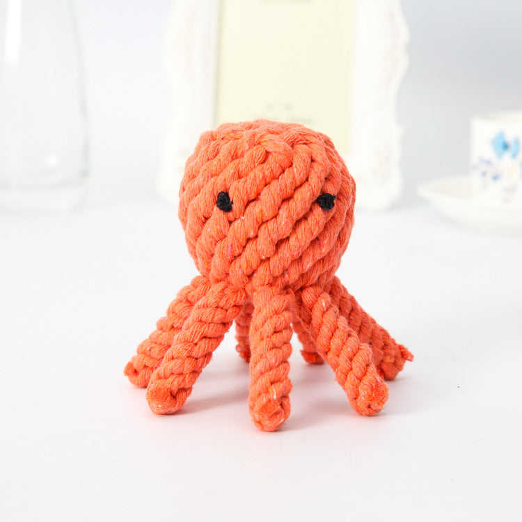 Hand made dog chew toy octopus 