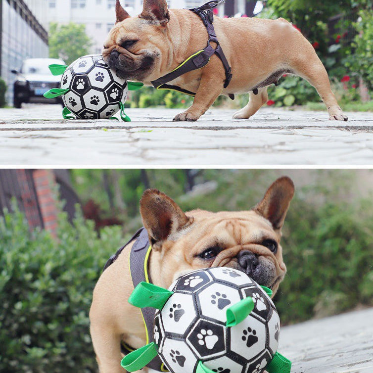 Dog Toys Soccer Ball with Grab Tabs