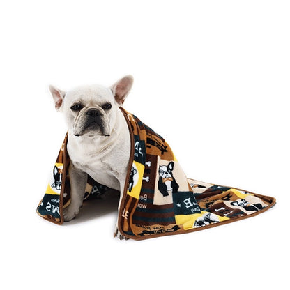 Frenchie Prints Velvet Blanket - Paws Discovery 