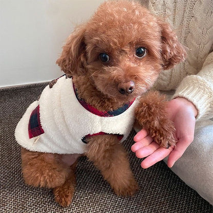 Christmas Fleece Vest with Scarf - Paws Discovery 