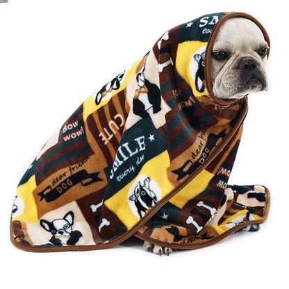 Frenchie Prints Velvet Blanket - Paws Discovery 