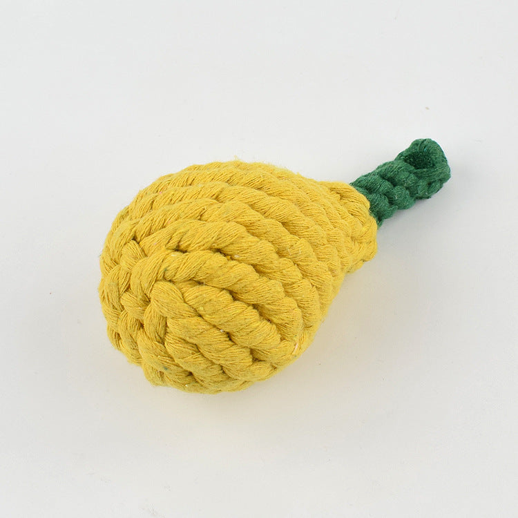 Hand made dog chew toy pear