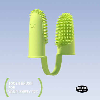 Dual Fingers Tooth Brush For Pets - Paws Discovery 