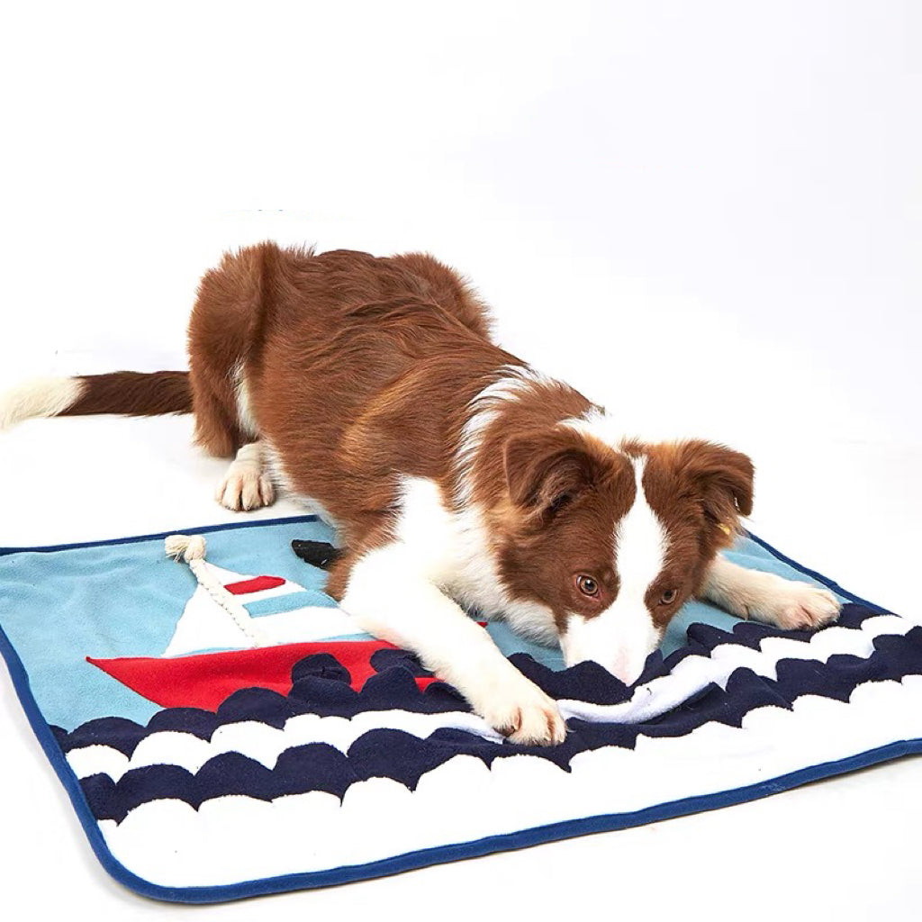 Navy Snuffle Mat Interactive Training Toy