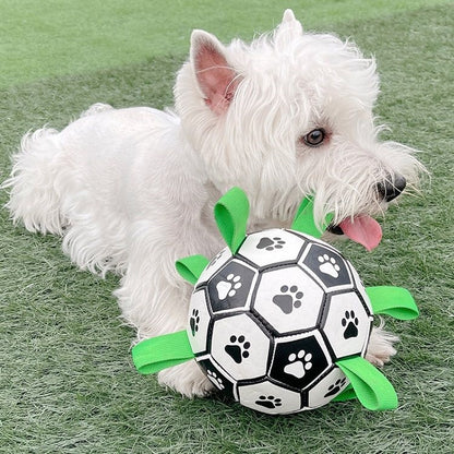 Dog Toys Soccer Ball with Grab Tabs - Paws Discovery 