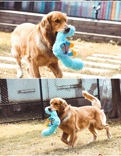 Fluffy Squeaker Monster Chew Toy - Paws Discovery 