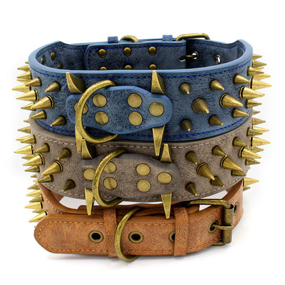 Anti-bite Sharp Spiked Studded Dog Collar - Paws Discovery 