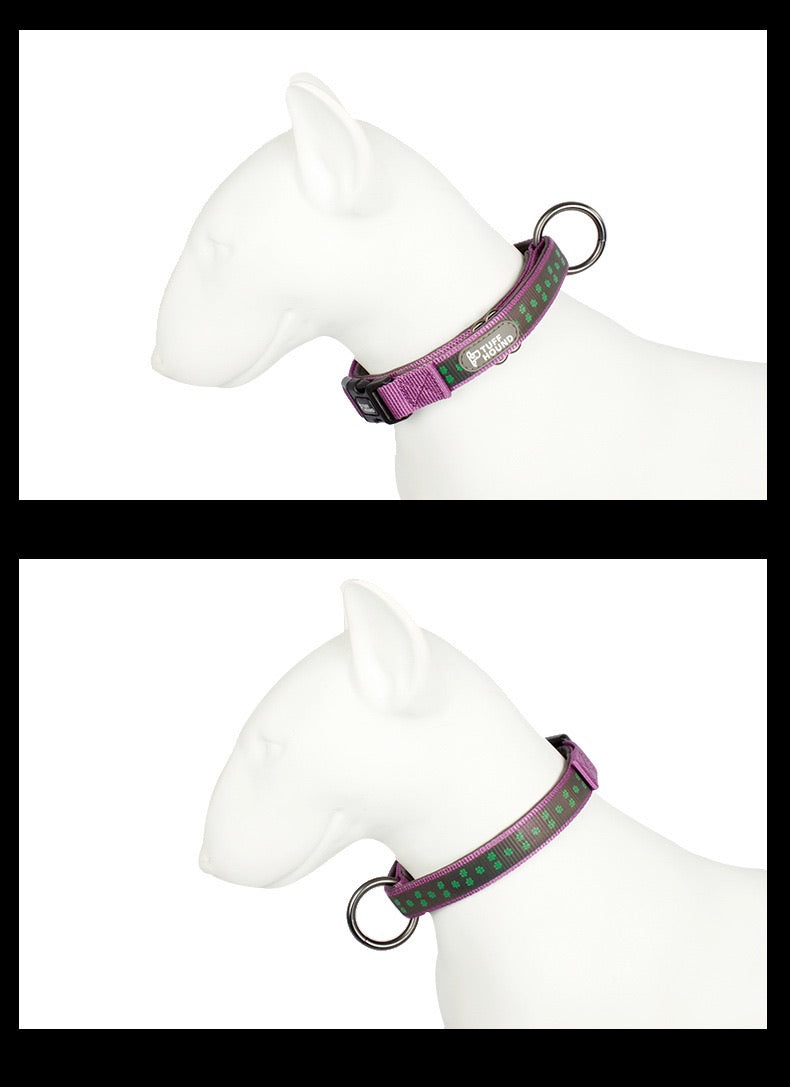 Purple reflective 2024 dog collar