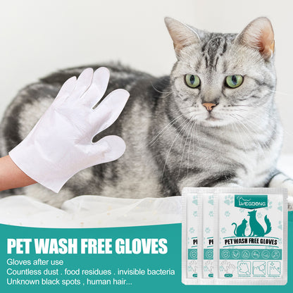 Disposable Rinse Free Pet Washing Gloves - Paws Discovery 