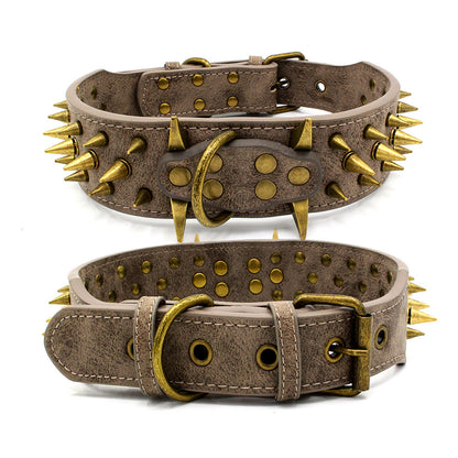 Anti-bite Sharp Spiked Studded Dog Collar - Paws Discovery 